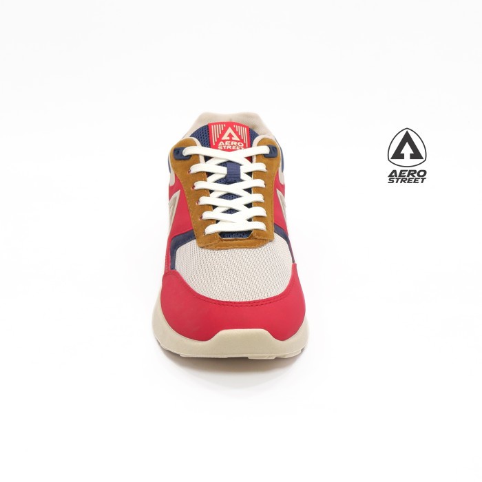 best -Aerostreet 37-44 Osaka Krem Merah Navy - Sepatu Sneakers Sport - 37