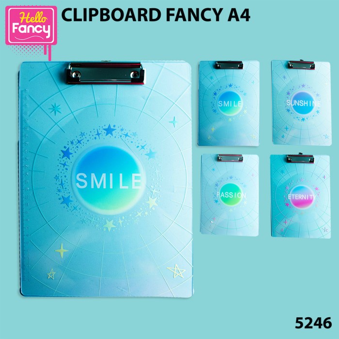 

Clipboard Transparan / Papan Jalan Mika A4 5246-A4-CLIPBOARD-RANDOM