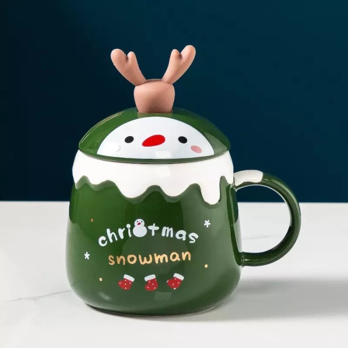 

[[ WSH - BEST SELLER ]] Christmas Gift Sculptoora Reindeer Cup - RC-A (Snowman)
