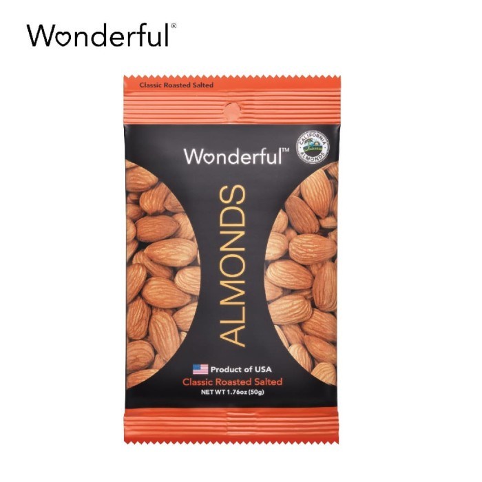 

Wonderfull Classic Roasted Salted Almond 50gr - Kacang Almond