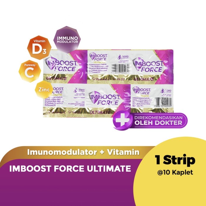 IMBOOST FORCE ULTIMATE + PURWAY C & VITAMIN D3 VITAMIN DAYA TAHAN TUBUH
