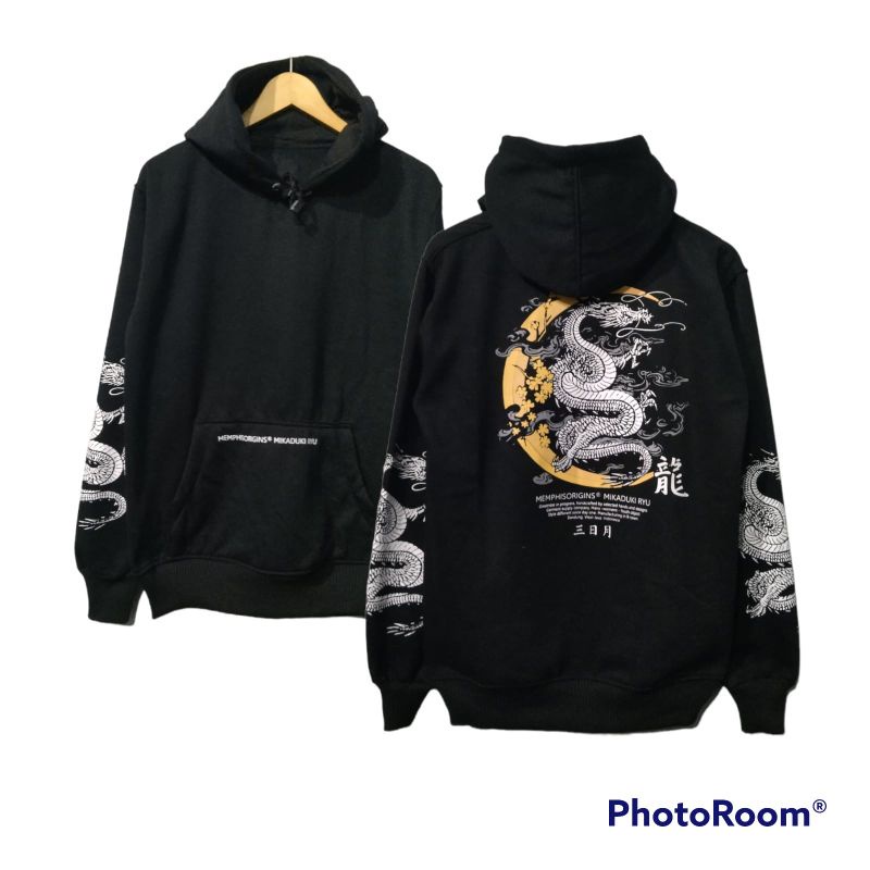 Sweater Pria Hoodie Memphis Origins Hoodie Naga Bulan Pria Wanita
