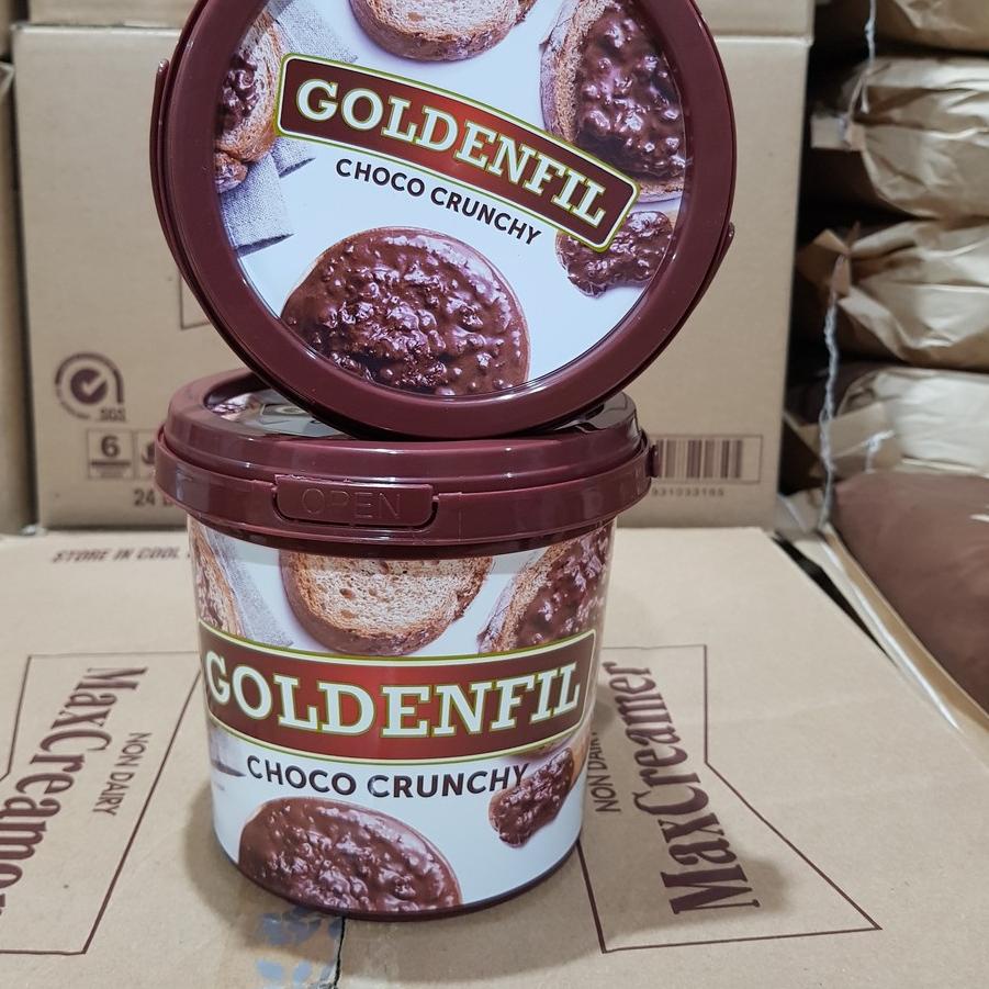 

COD DISKON BRANDS FESTIVAL GoldenFil Choco crunchy 1 KG Selai Coklat malt gas !!