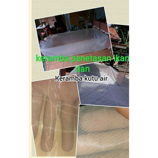 TOL Keramba Ikan Kecil Jaring Kain Halus Tetas Larva Burayak Ikan dan Jaring Keramba kutu air