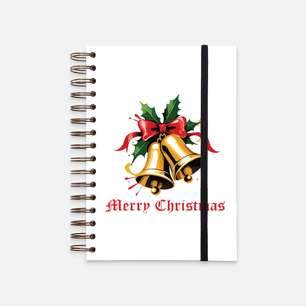 

Hard Cover Notebook Christmas Bells