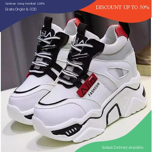 PVN Sepatu Cewek Wanita Kasual Olahraga Running Tinggi Import Premium Quality shoes Sport Trendy K-F