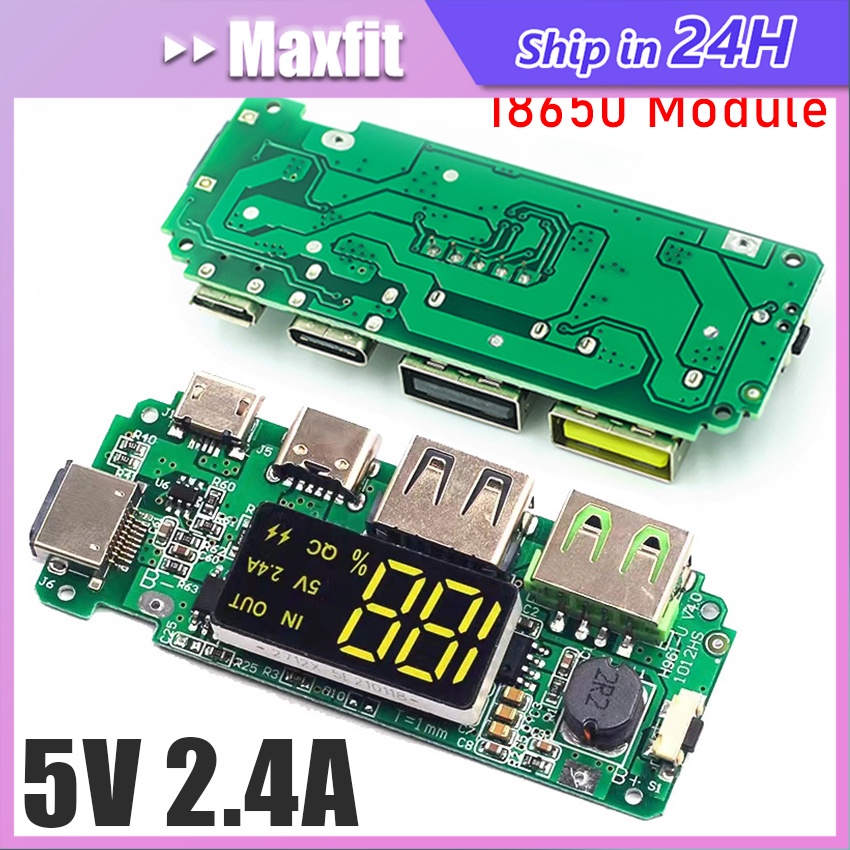 Modul Powerbank Rakitan Circuit Modul Power Bank Lcd Display Fast Charge 5V 2.4A Charger Baterai Lit