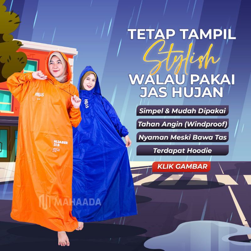 Jas Hujan Premium Jas Hujan Syar'i | Gamis Wanita Muslimah | Hijabers Gamis Jas Hujan | Jas Hujan Hi