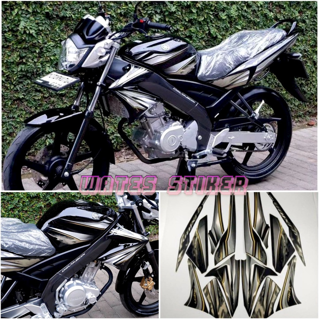 Striping Decal Polet Sticker yamaha vixion 2012 old hitam list body standar berkualitas
