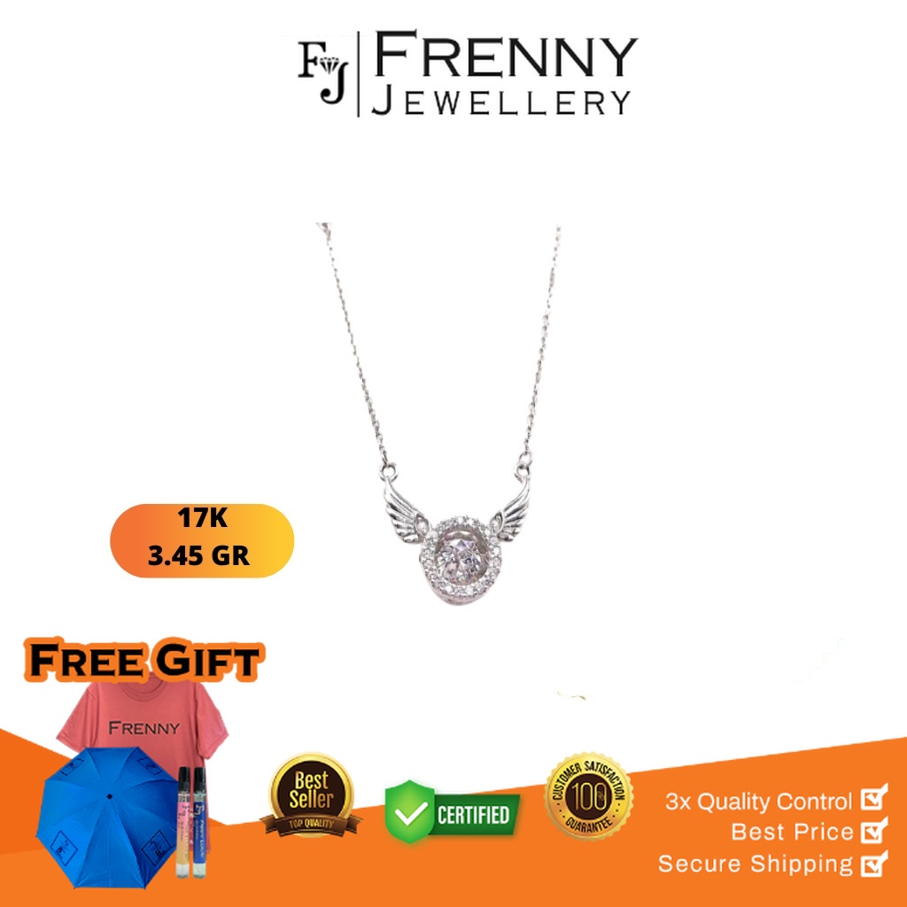 Kalung Emas White Gold Igun Dancing 17K Frenny Jewellery