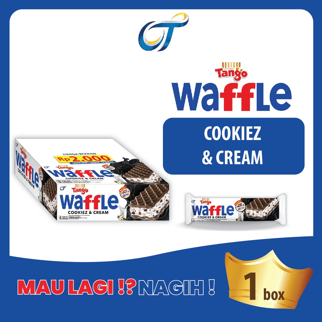 

TANGO WAFFLE COOKIEZ & CREAM 25G - [1 BOX]