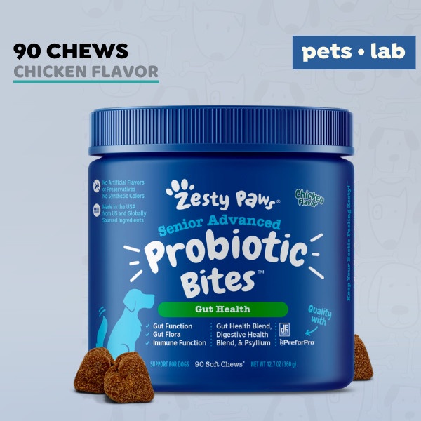Terlaris Zesty Paws Advanced Probiotic Senior Dogs Probiotik Anjing Tua Vitamin - Chicken Termurah