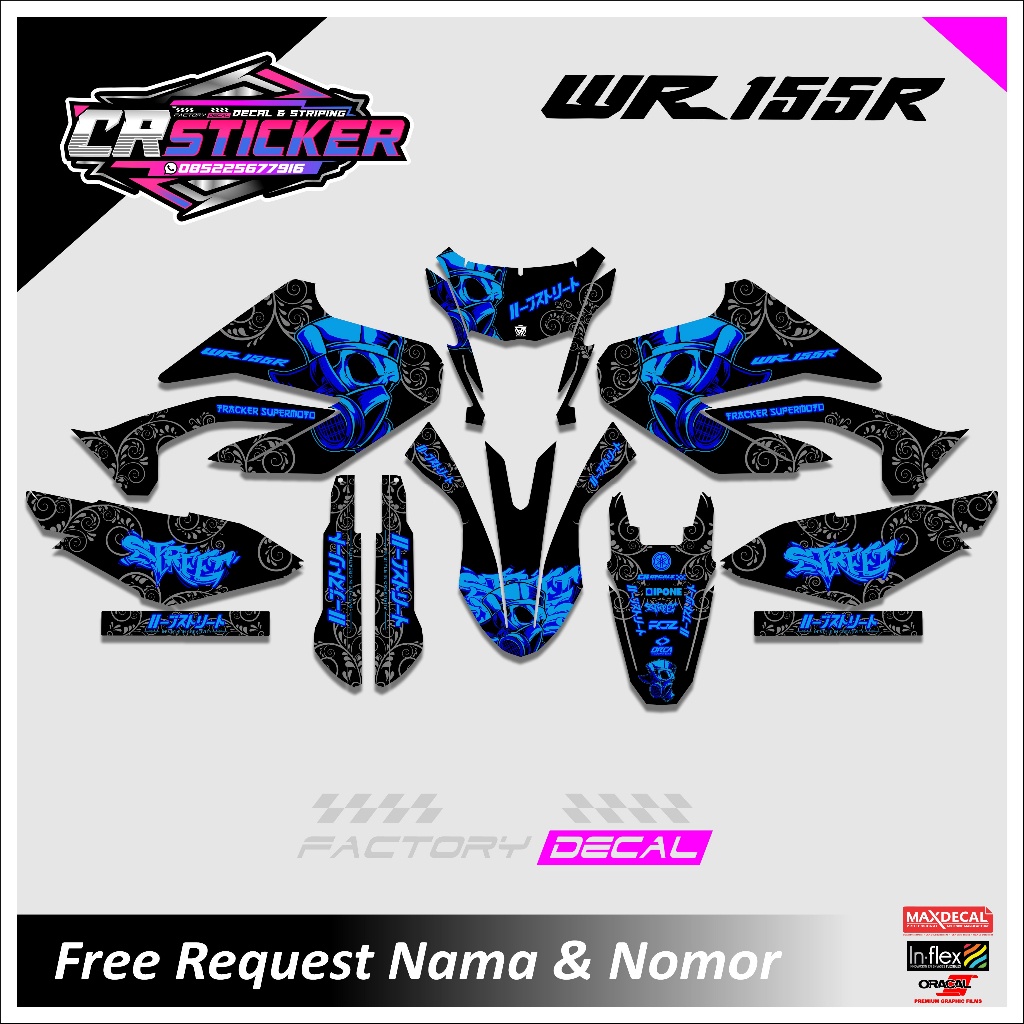 Decal WR155 Full Body Variasi Decal WR Supermoto Aksesoris Stiker Decal Motor Yamaha WR 155 R