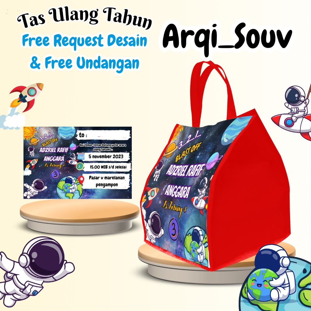 

COD Tas Snack Ulang Tahun Free Undangan Anak Cowok Perempuan Bisa Custom Goodiebag Murah Muat Bento