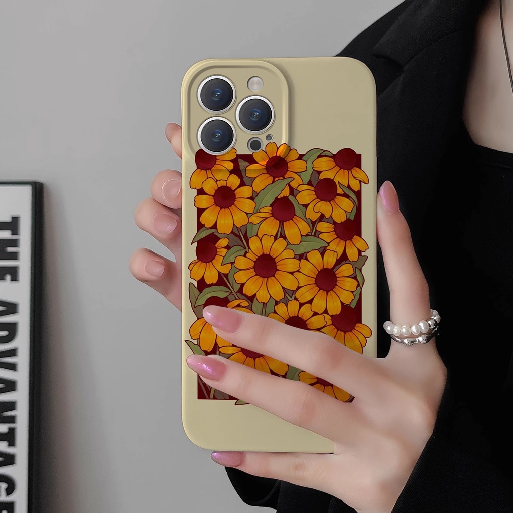 Hp Full Screen of Sunflowers Phone Case for Iphone 11 14 13 12  Pro Max XR X XS Max 6 6s 7 8 Plus Ca