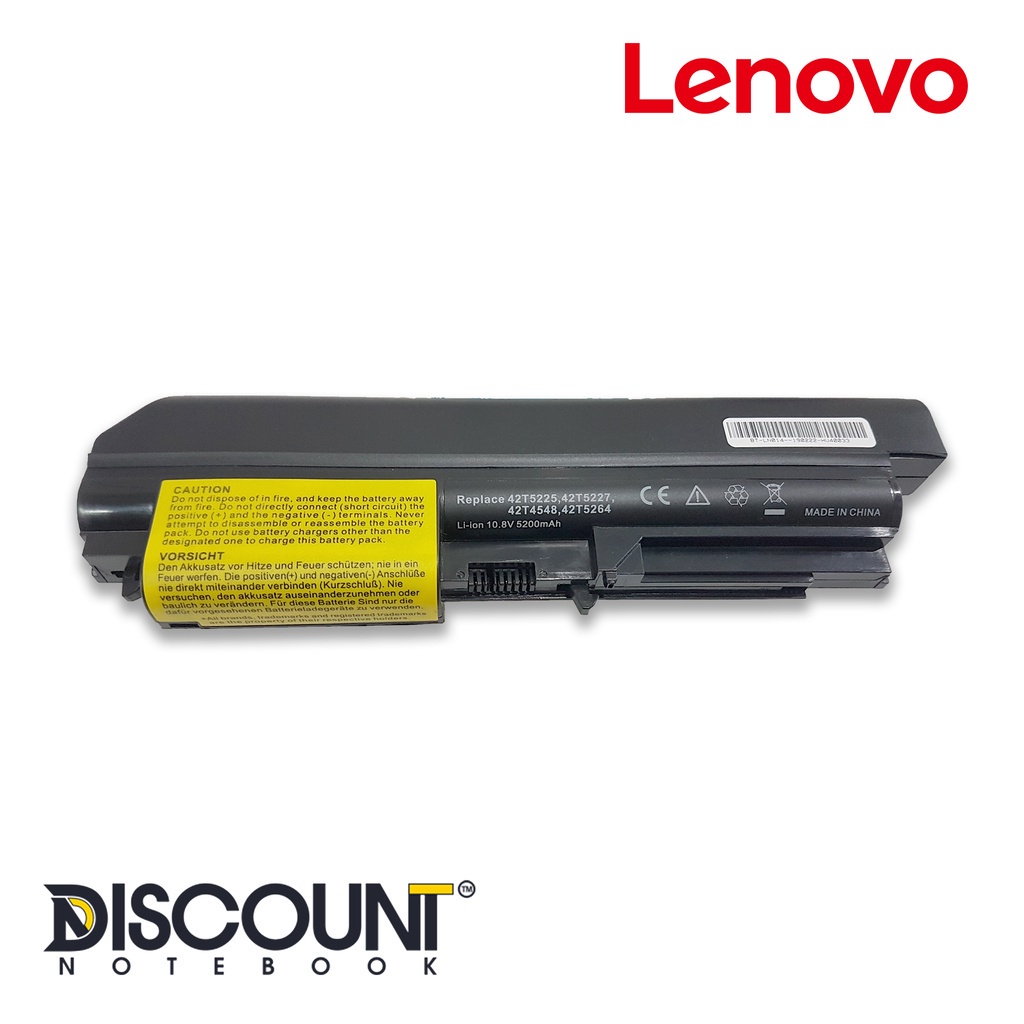 BATERAI BATRE BATTERY LAPTOP LENOVO Thinkpad T61, R61, T400, R400 (42T5263) (6 CELL)