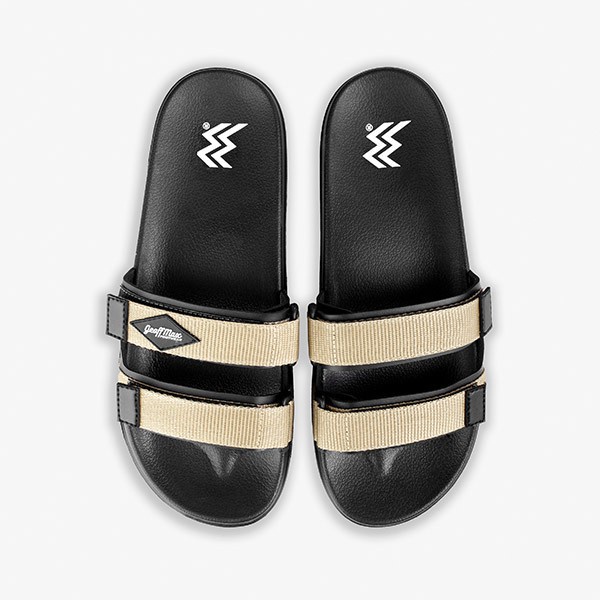 COD Geoff Max - Zekka Cream | Sandals Slipper | Sandal Selop | Sandal Slide | Sanda Pria Wanita