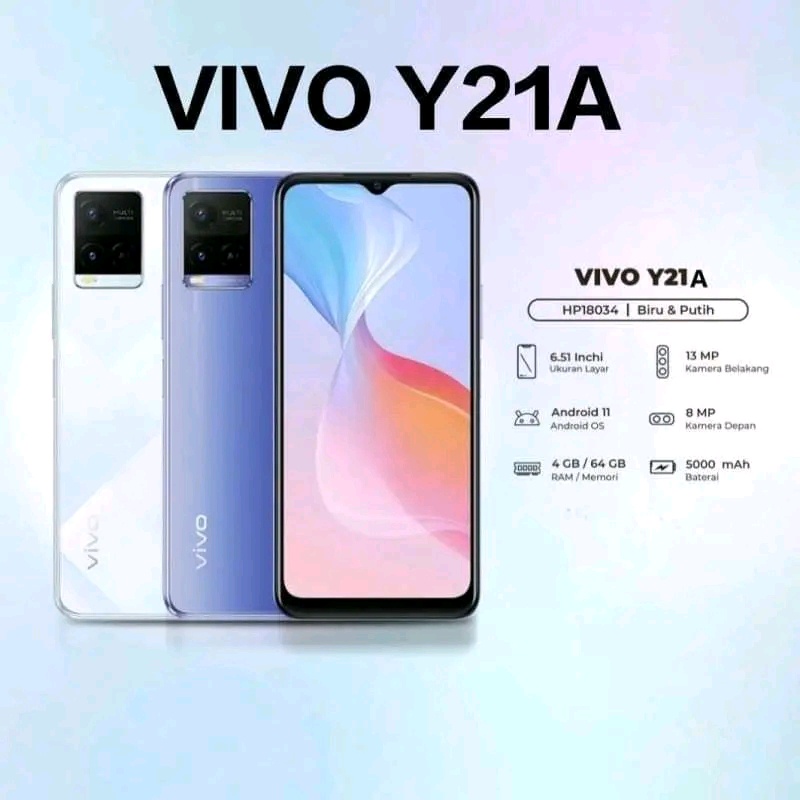 Vivo Y21A Ram 332 nominus masih mulus fullshet second rasa baru garansi resmi indonesia
