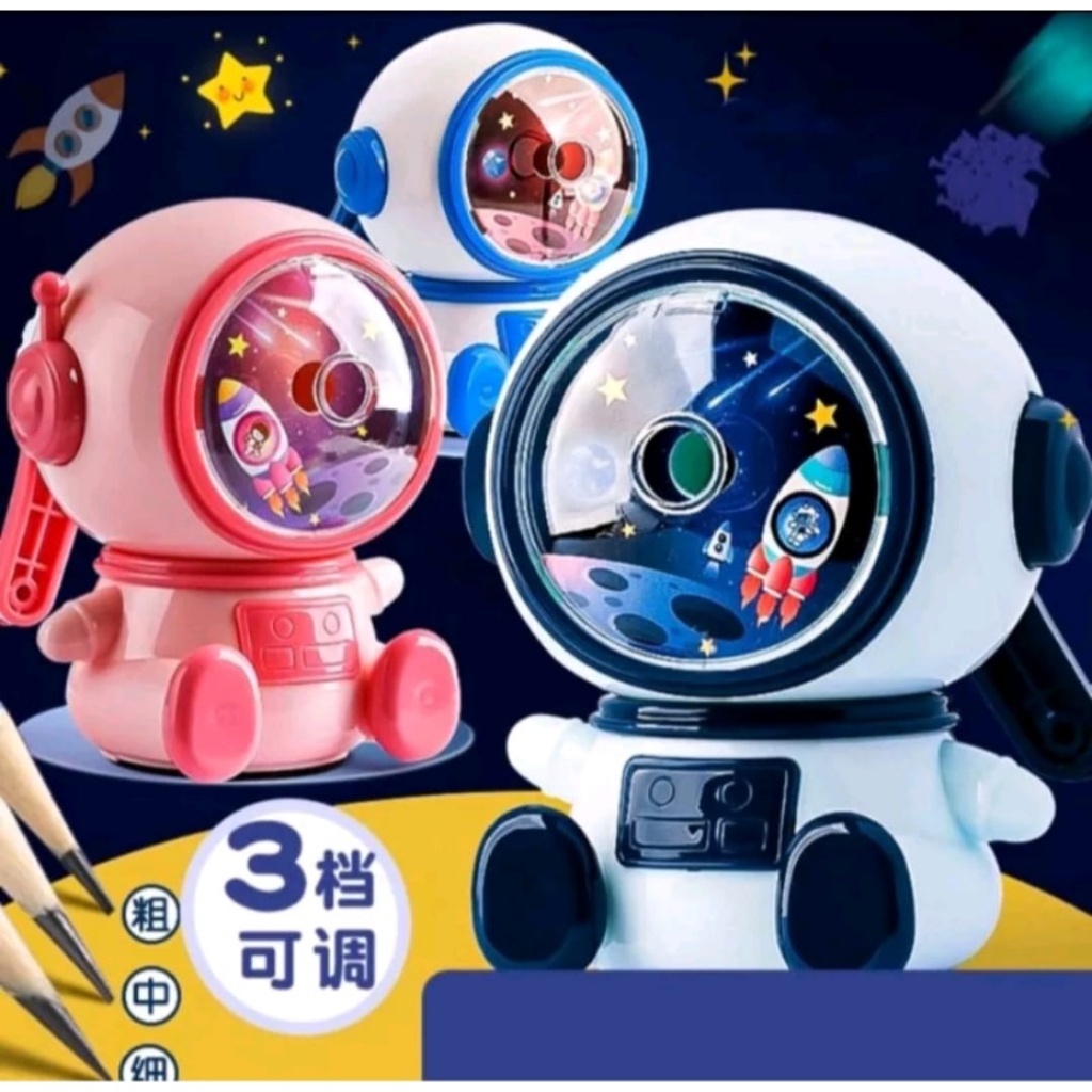 

Serutan astronout / serutan Pensil putar/ Rautan Pensil Putar / Ongotan / Sharpener / Peruncing Pensil Anti Karat/lagi trend serutan pensil