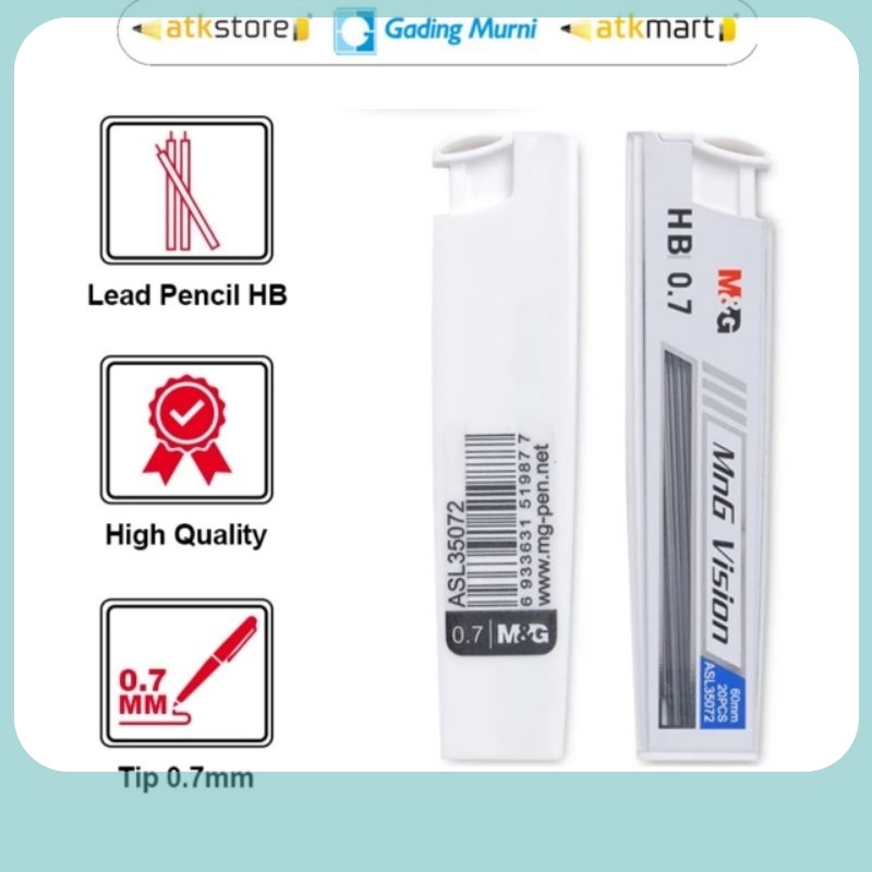 

M&G Refill Isi Pensil Mekanik Refill Isi Mechanical Pencil HB 2B 0.5 mm 0.7 mm 0.9 mm 2.0 mm