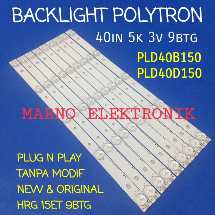 LAMPU BACKLIGHT LED POLYTRON PLD40B150 PLD40D150 BL PLD 40B150 40D150 PART TOOL ELECTRO