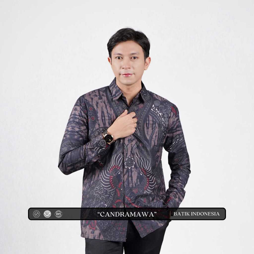 Batik Indonesia Baju Batik Pria Keren Lengan Panjang Premium Modern
