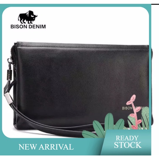 Bison Denim-Handbag Pria Clutch Bag Luxury (BISON N2257-2B)
