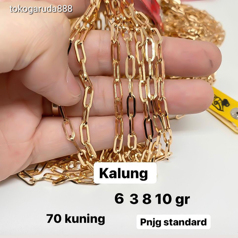 Rantai kalung anak dan dewasa emas asli kadar 700 16k 70% katena paper klip clip 2 3 gram nori catte
