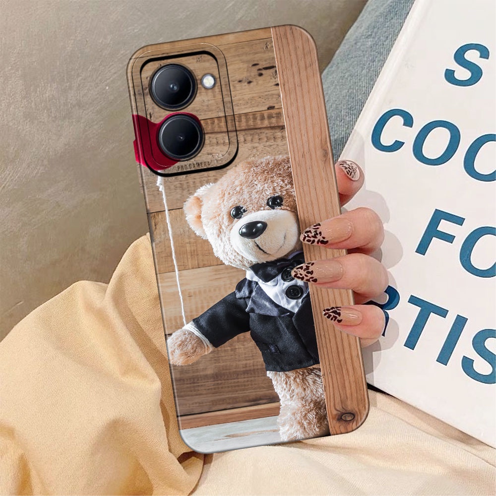 Softcase HP Realme C33 Fashion Printing Boneka Beruang Teddy Bear Lucu Imut Silikon - Softcase - Cas