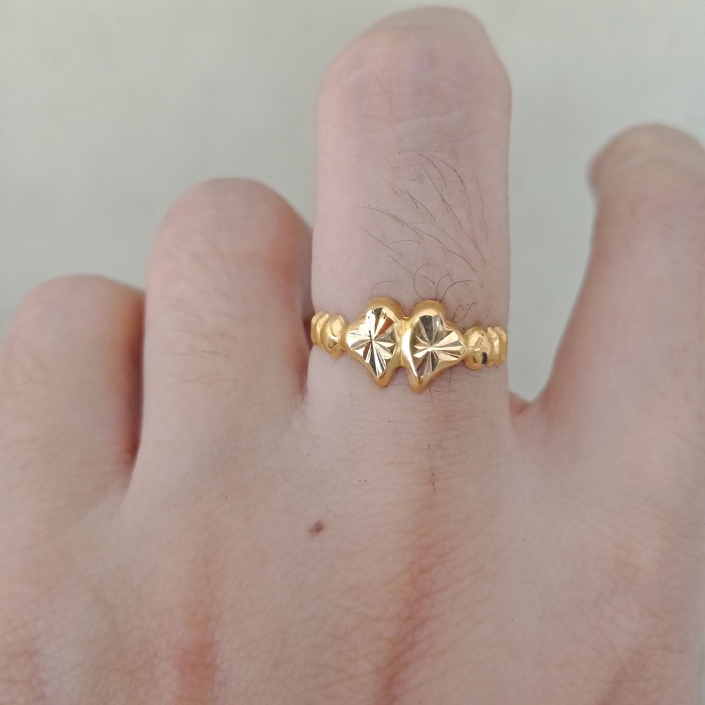 cincin anak dan dewasa emas asli model love hati kadar 700 70% 16k 22 0,5gram 1gram 8 9 10 11 12 13 