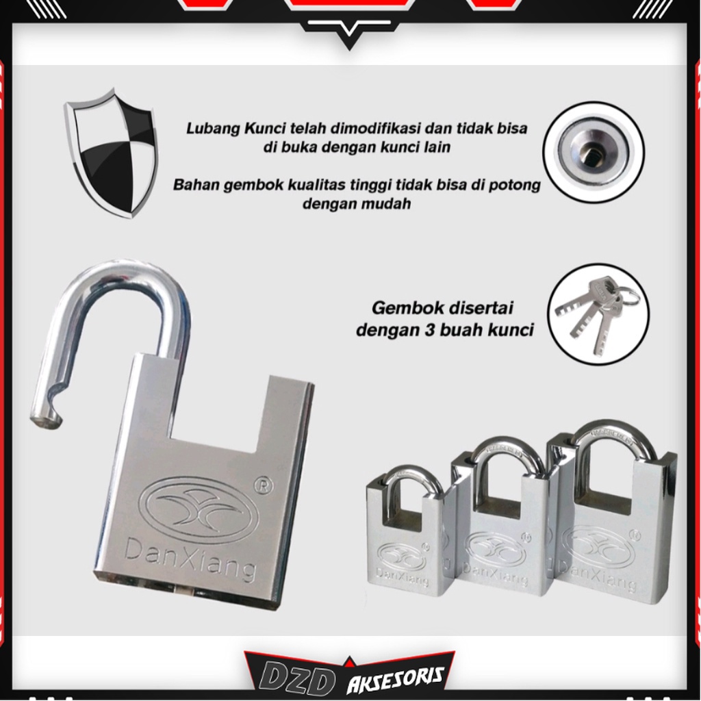 Kunci Gembok / Rumah Model Jaket 30mm Gembok Gerbang Pagar