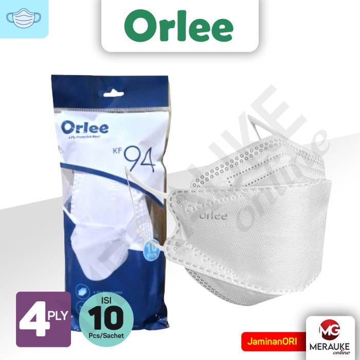 Masker ORLEE Earloop 4 Ply KF94 Sachet 10s