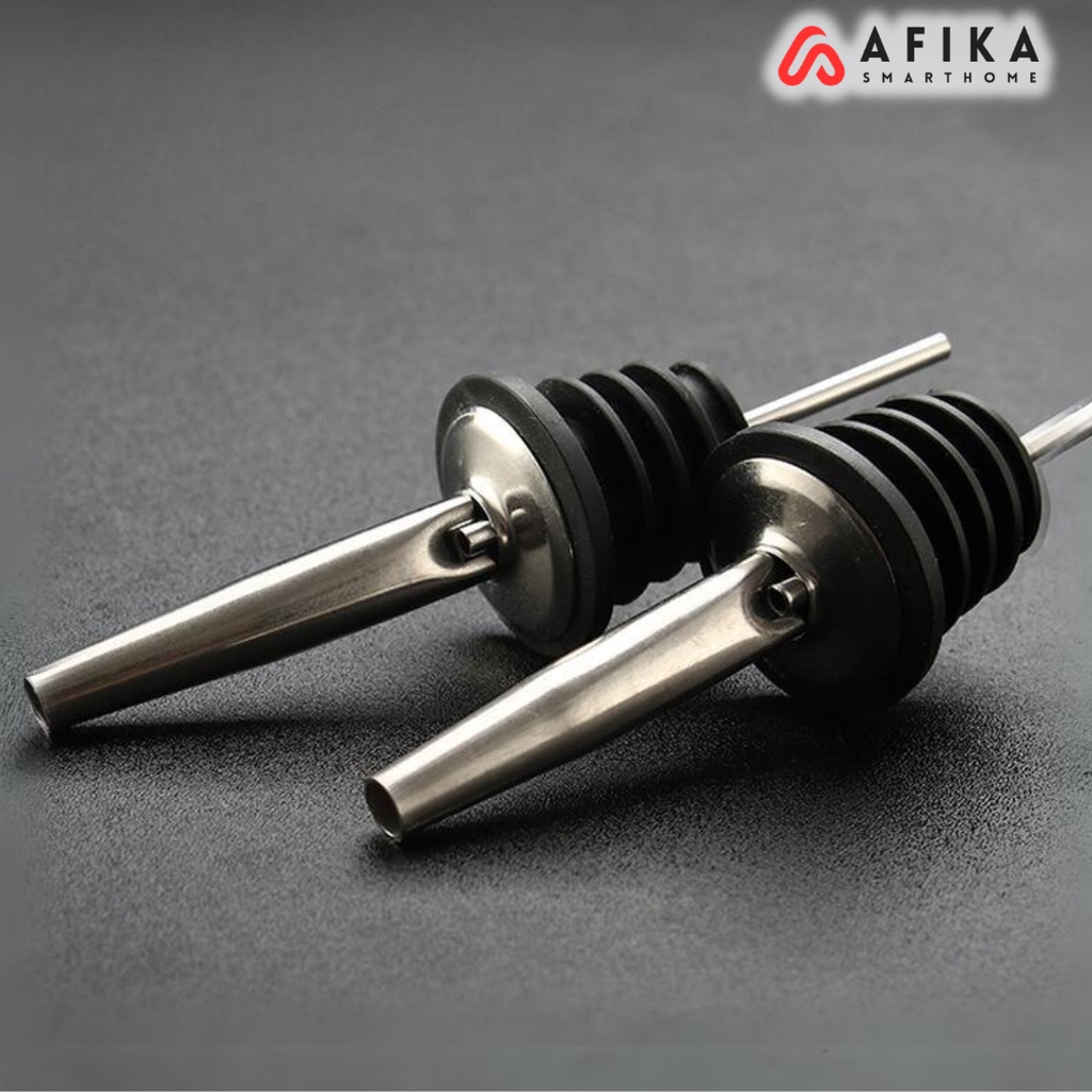 Penutup Tutup Botol Whisky Sirup 2 PCS Wine Pourer Stainless Steel