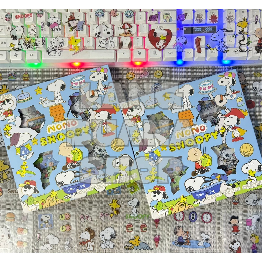 

Sticker Nono Viral Snoopy Stiker Kartun Lucu Isi 100 Lembar