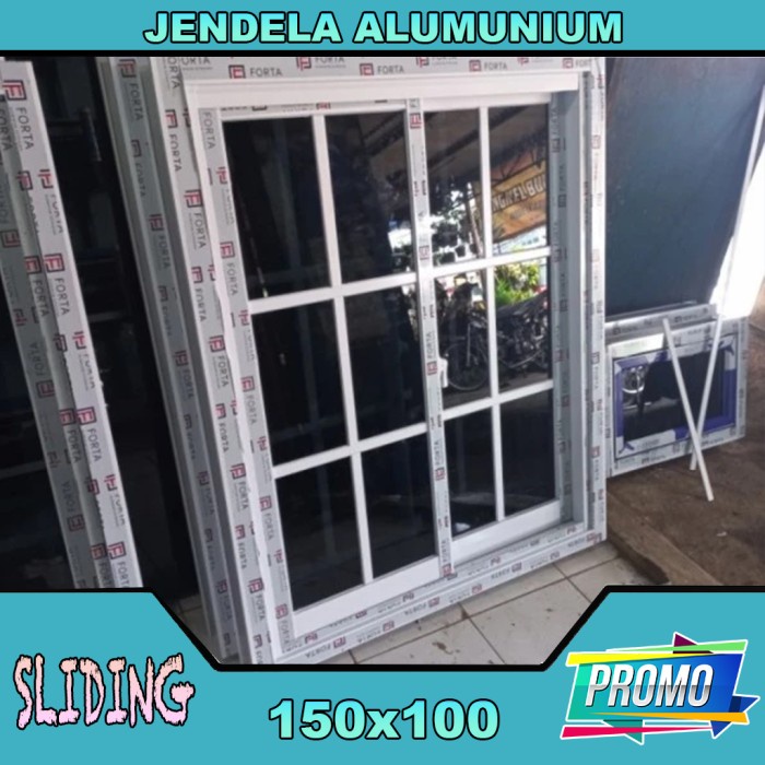 jendela aluminium murah berkualitas 150 x 100 | kusen alumunium