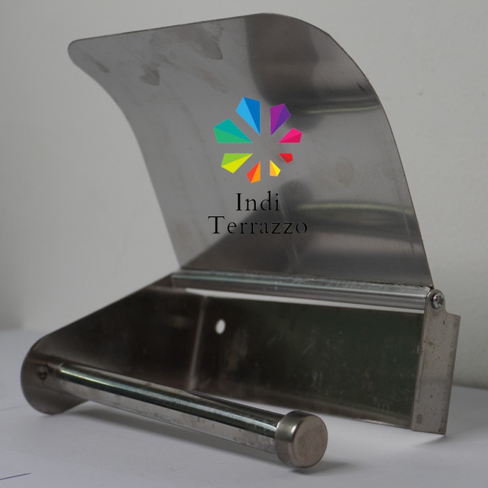INDI TERRAZZO TISU TOILET TEMPAT TISU TIPE TEMPAT TISU CHROME LENGKUNG