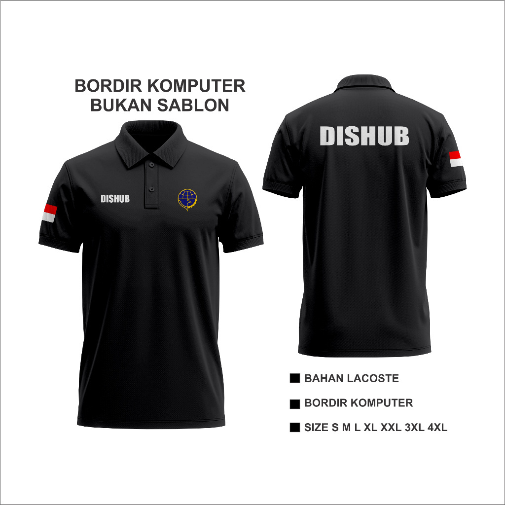 Kaos Polo Bordir Baju Dishub Bordir Kaos Dishub Polo Dishub Bordir Wangki Bordir Murah