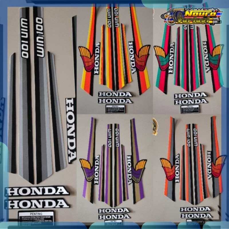 Stiker striping honda win 100 stiker win  standar   bagus