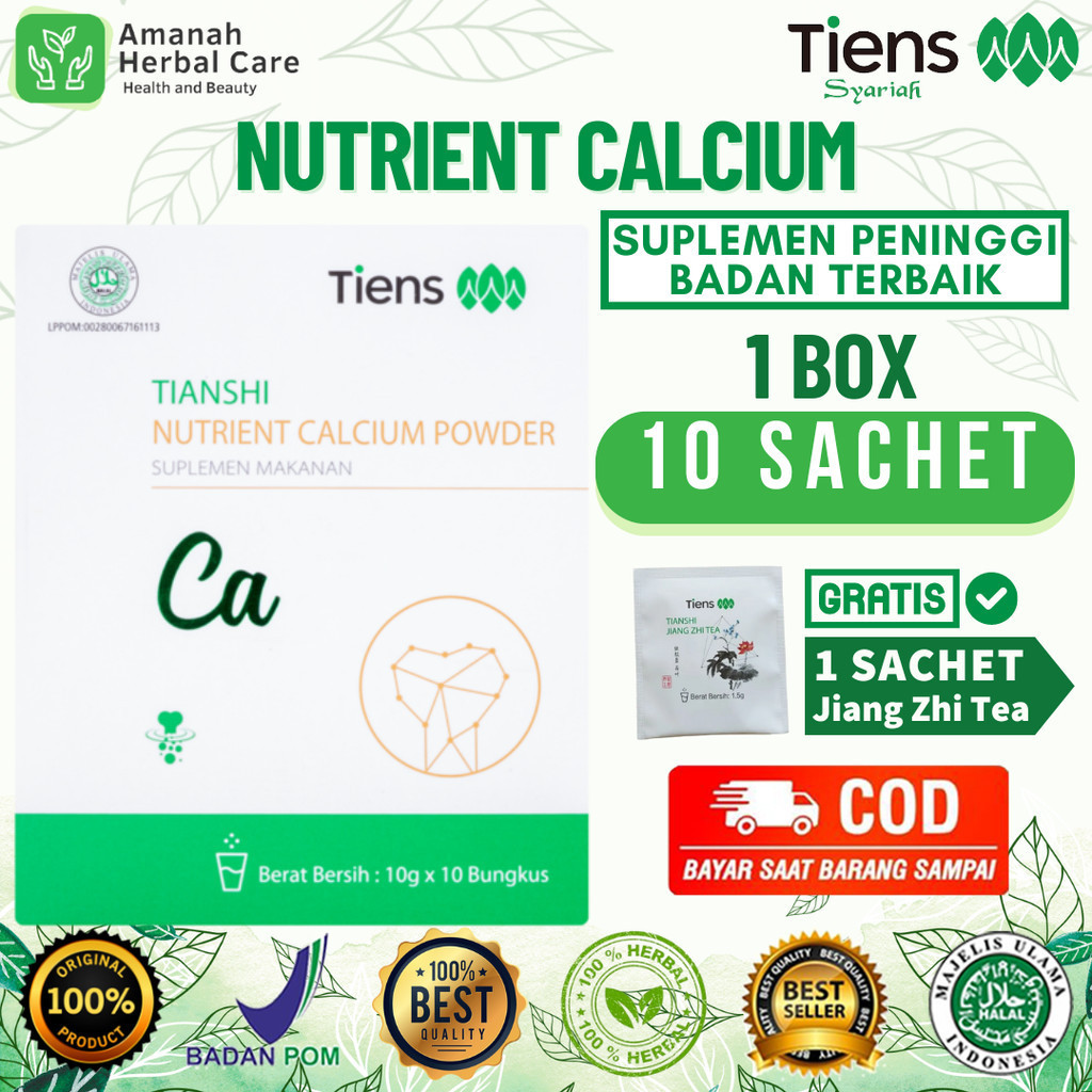 Susu Kalsium Peninggi Badan Cepat Halal dan BPOM Tiens Nutrient Calcium Powder Halal Suplement Multi