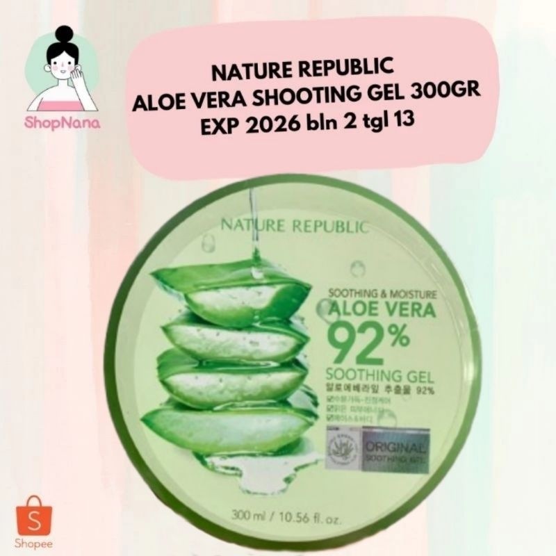 [COD/Instan] -  nature republic aloe vera gel 300GR