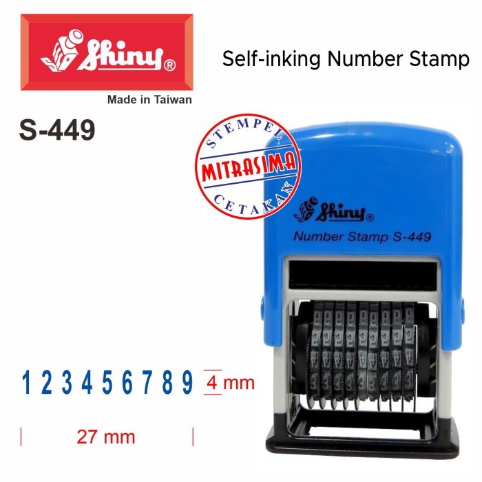 

Stempel Shiny S-449 Stempel Nomor 9 digit S449 Tipe S 449