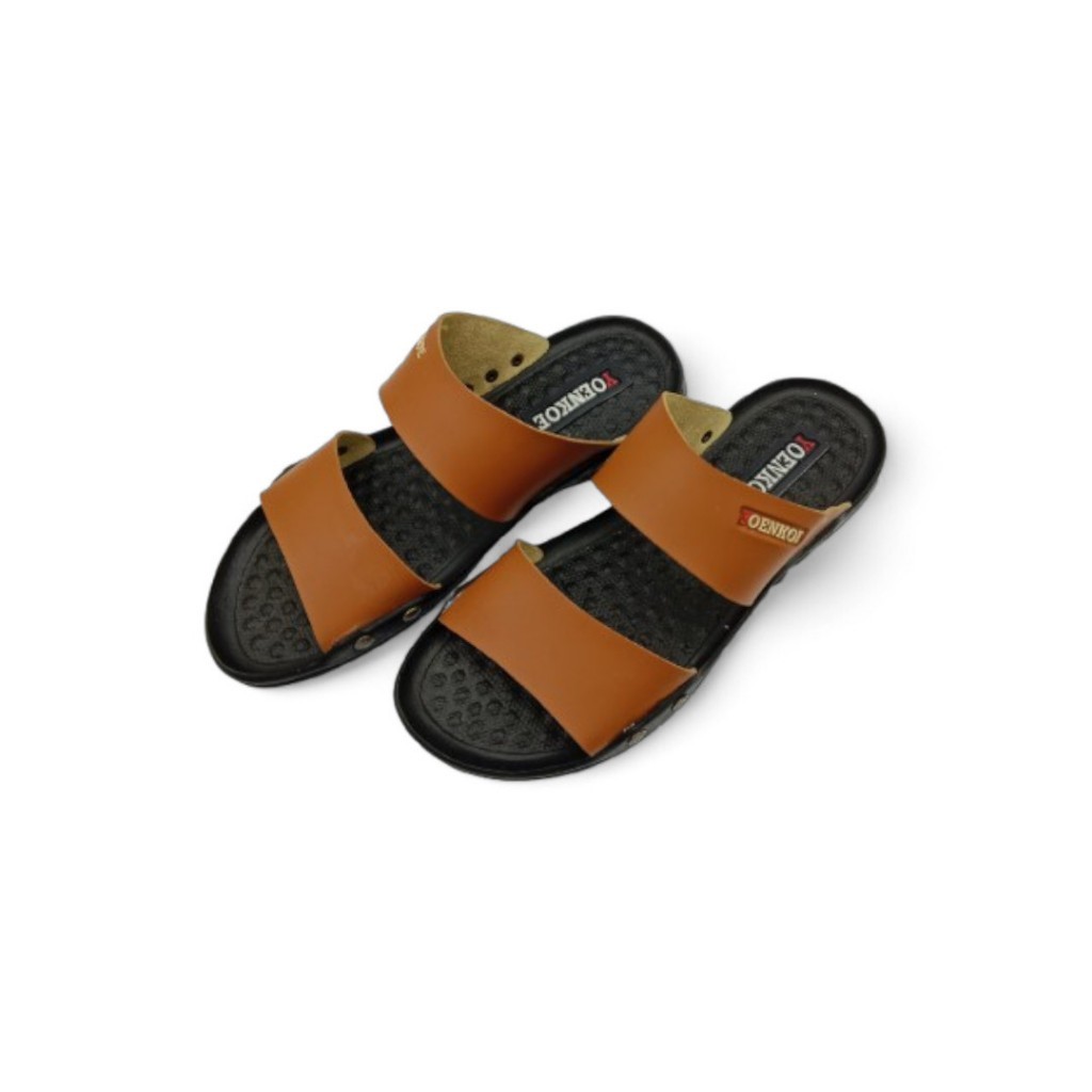 Sandal Kulit Pria Selop Kokop Kulit Merk YOENKOE Khas Tasik
