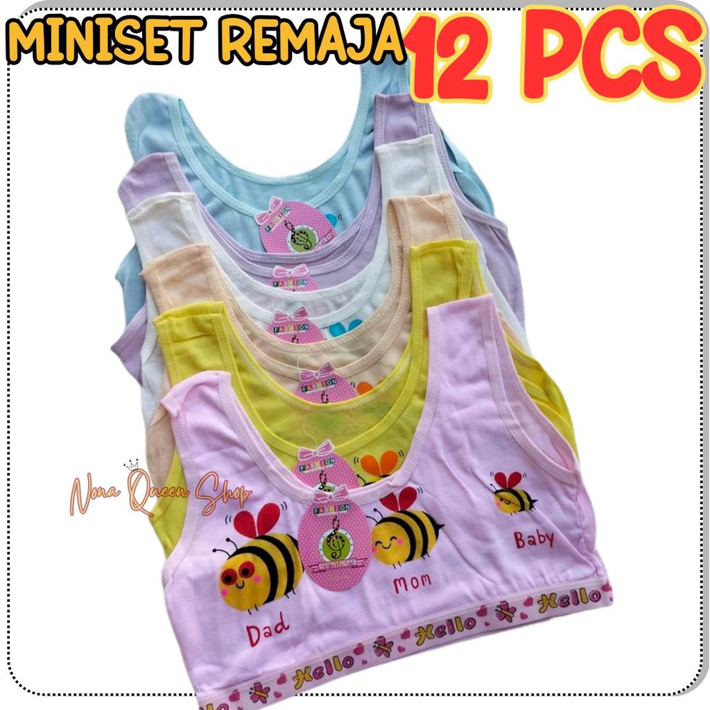 PAKET 12 PCS Bra Mini Remaja Miniset Anak SD SMP