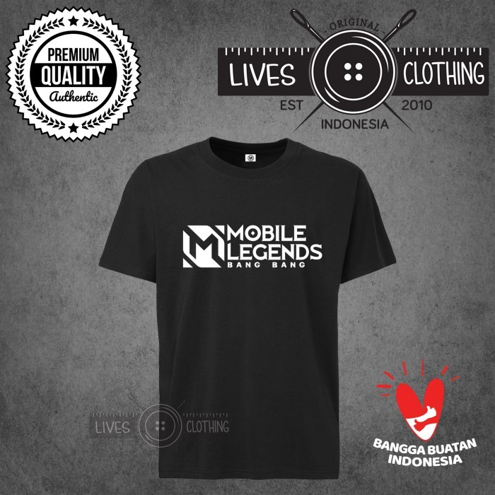 KAOS ML MOBILE LEGEND ESPORT TEAM GAMER- HITAM PREMIUM