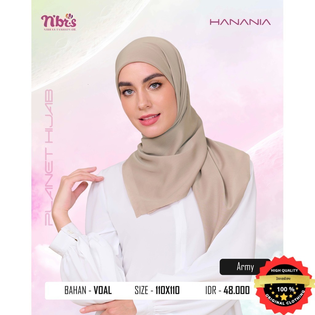 Nibras Hijab Wanita Dewasa Hanania Square