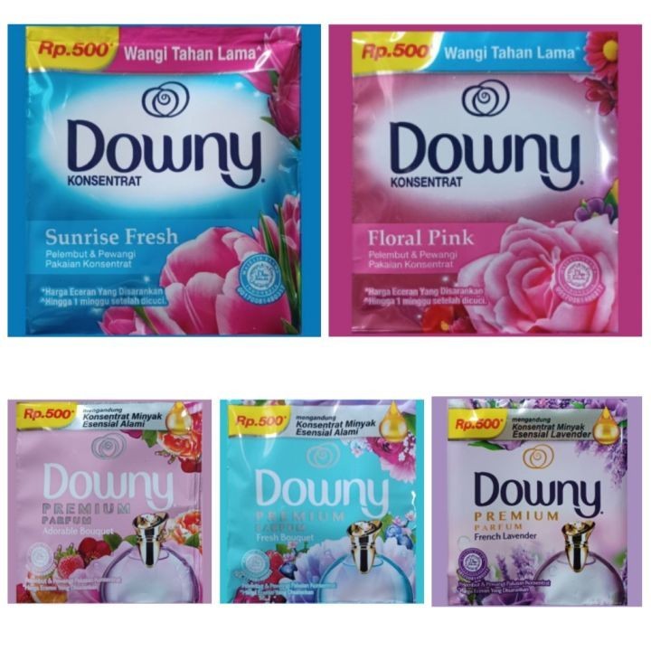 DOWNY RENCENG ISI 24 SACHET 500 PELEMBUT DAN PEWANGI PAKAIAN 10ml SOFTENER SUNRISE FRESH ANTI APEK A