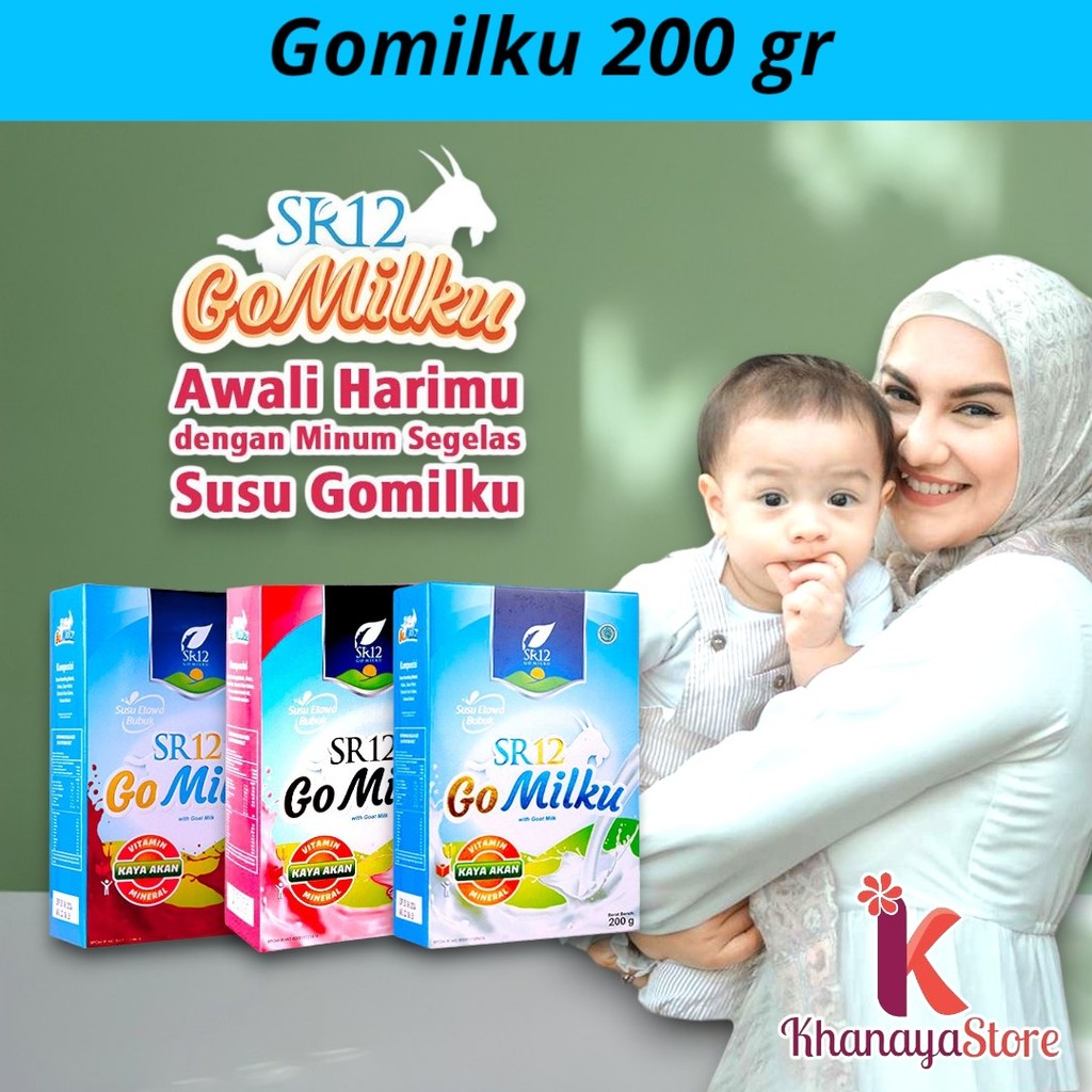 

SR12 - GoMilku Susu Kambing Etawa Premium 200g / Go Milku Original Vanilla Stroberi Strawberry Cokelat Coklat kemasan 200 gram