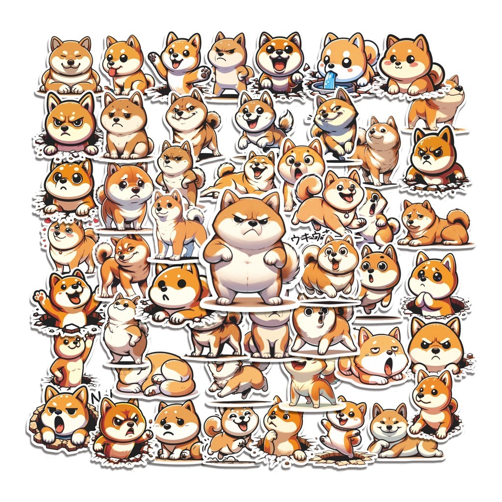 

COD 50 Pcs Stiker Fluffy Shibawanko Lucu Anti Air Untuk Dekorasi Notebook Sepeda Skateboard Handphone DIY