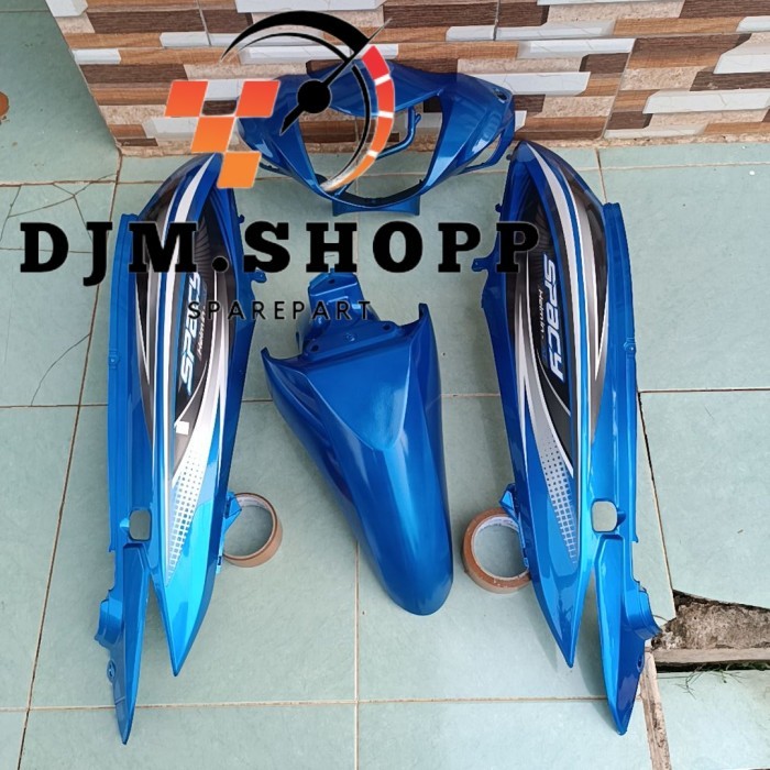 cover full body halus honda spacy biru