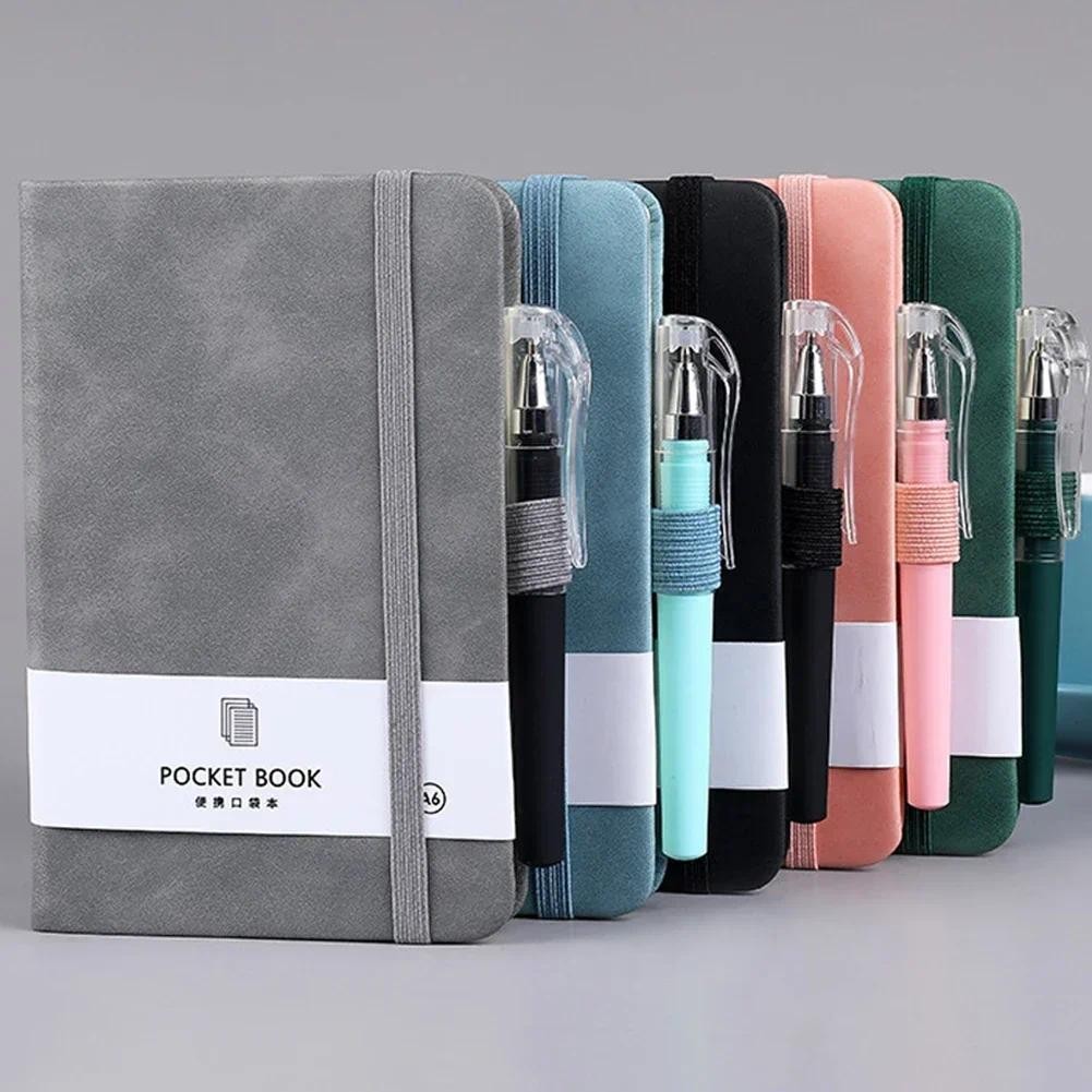 

A6 Pocket Notebooks With Pen 200 Pages Leather Notepads Teacher Gift Planning Notebook And Journals School Supplies Stationery